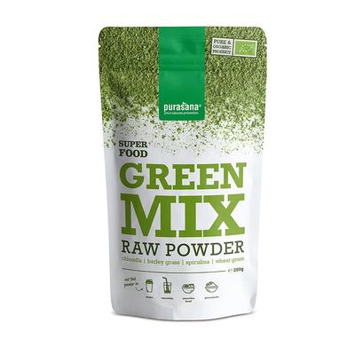 Purasana Green Mix Poeder Bio 200 g Pulver Image