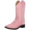 Old West Kids Boots Baby Girl's Square Toe Leatherette (Toddler/Little Kid) Pink 10.5 Little Kid M M