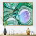East Urban Home Green & Purple Luxury Abstract Fluid Art I - Modern Canvas Wall Art Print Plastic | 34 H x 44 W in | Wayfair