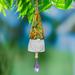 Evergreen Enterprises, Inc Gnome Bell Wind Chime greenGlass, Ceramic | 3.54 H x 7.68 W x 3.54 D in | Wayfair 2WC2046ECM