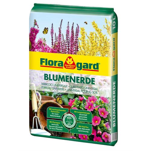 Blumenerde Universalerde zum Topfen und Umtopfen Substrat mit Guano (1 x 10L ) - Floragard