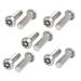 M6x20mm 304 Stainless Steel Button Head Torx Security Tamper Proof Screws 10pcs - Silver Tone