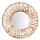 Round Wall Mirror Mounted Woven Frame 3D Large Bedroom Home Décor Hallway 46cm