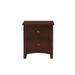 Dark Oak Finish Nightstand 2-drawers Pine Veneer MDF Wooden 1pc Modern Nightstand