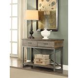 Vintage Lazarus Server in Weathered Oak & Antique Silver MDF Cabinets with 2 Drawers