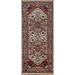 Geometric Traditional Heriz Serapi Area Rug Hand-knotted Wool Carpet - 2'6" x 6'0"