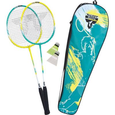 TALBOT/TORRO Badmintonset Talbot Torro Premium Badminton-Set 2-Fighter, 2 leichte und handliche Alu-, Größe - in Blau