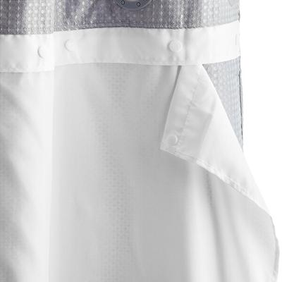 Hookless HBH40SL0172 It's A Snap! White Polyester Shower Curtain Liner - 70" x 72"