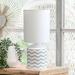 Simple Designs 18 1/2"H White and Gray Accent Table Lamp