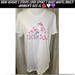 Adidas Tops | New Adidas 3 Stripe Logo Sport T Shirt White/Multi Women’s Size Xl | Color: Pink/White | Size: Xl