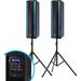 Pyle Pro PS65ACT 6.5" 3-Way 2000W Portable Bluetooth PA Speaker with Light Show, Mic PS65ACT