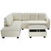 White Reclining Sectional - Latitude Run® Maxville 96" Wide Faux Leather Sofa & Chaise w/ Ottoman Faux Leather | 34 H x 96 W x 72 D in | Wayfair