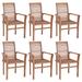 Red Barrel Studio® Dining Chairs Stacking Accent Kitchen Living Room Chair Solid Teak Wood in Brown | 37.01 H x 24.41 W x 22.24 D in | Outdoor Dining | Wayfair