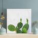 Foundry Select Green Cactus Plant On White Background 1 - 1 Piece Square Graphic Art Print On Wrapped Canvas in Green/White | Wayfair