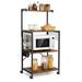 17 Stories 24" Wood Standard Baker's Rack w/ Microwave Compatibility Wood/Manufactured Wood in Brown | 48 H x 24 W x 16.5 D in | Wayfair