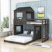 Harper Orchard Twin Over Full Wooden L-Shaped Bunk Bed in Gray | 82 H x 78 W x 80 D in | Wayfair 96A6DBA1E99B446AAA008DBA9CEE768E