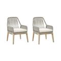 Lot de 2 chaises de jardin beiges