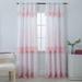 Porch & Den Easterday Damask Embroidered Rod Pocket Single Curtain Panel - 54 x 90 in.