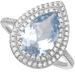 Cubic Zirconia Pear Double Halo Statement Ring In Sterling Silver, Created For Macy's - Metallic - Giani Bernini Rings