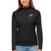 Women's Antigua Black Philadelphia Eagles Tribute Half-Zip Top