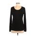 Athletic Works Active T-Shirt: Black Solid Activewear - Women's Size 8