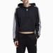 Adidas Sweaters | Adidas Originals Womens Trefoil Cropped Sweatshirt Hoodie Sz M In Black/White | Color: Black/White | Size: M