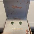 Disney Jewelry | Disney Minnie Mouse Earrings | Color: Green/Silver | Size: Os