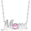 Giani Bernini Jewelry | Cubic Zirconia Mom Nameplate Pendant Necklace | Color: Pink/Silver | Size: Os