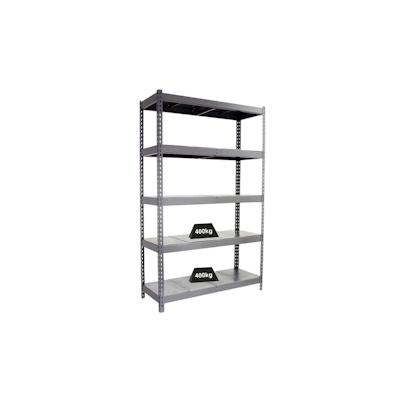 PROREGAL Schwerlastregal METAL YETI FIVE | HxBxT 200x150x45cm | Fachlast 400kg | Grau | Standregal Metallregal Lagerregal Image