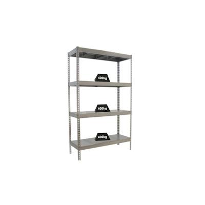 PROREGAL Schwerlastregal METAL YETI FOUR | HxBxT 200x120x60cm | Fachlast 400kg | Verzinkt | Standregal Metallregal Lagerregal Image