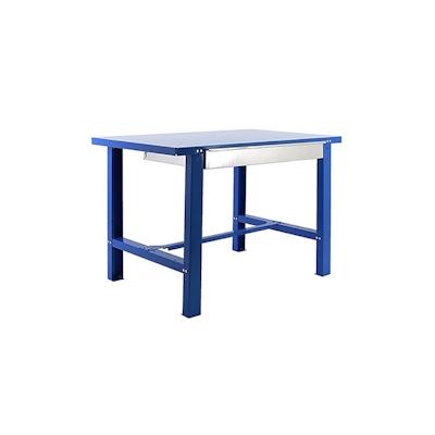 Proregal Werkbank Buffalo Metal mit Schublade | HxBxT 83x150x73cm | Traglast 600kg | Blau