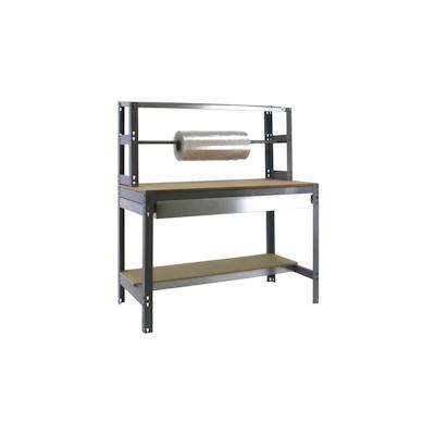Proregal Packtisch Buffalo mit Schubfach | HxBxT 84x150x76cm | Traglast 600kg | Grau Image