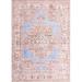 Blue/White 126 x 90 x 0.5 in Area Rug - Bungalow Rose Traditional Mcclamma Area Rug Blue Color Chenille | 126 H x 90 W x 0.5 D in | Wayfair
