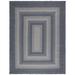 Blue/Gray 120 x 96 x 0.2 in Indoor Area Rug - Latitude Run® Striped Handmade Flatweave Jute Area Rug in Gray/Blue Jute & Sisal | Wayfair
