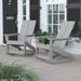 Rosecliff Heights Balasi Indoor/Outdoor Modern 2-Slat Adirondack Poly Resin Rockers Plastic/Resin in Gray | 40.5 H x 29 W x 38 D in | Wayfair