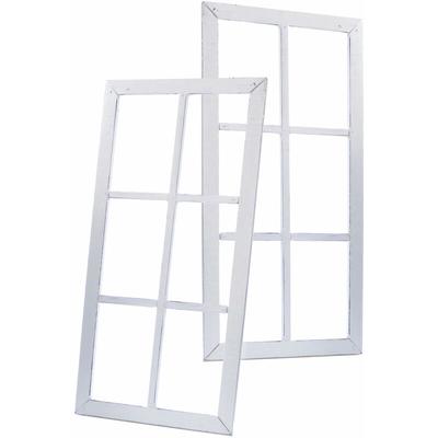 Deko Fensterrahmen shabby weiß - 2er Set - Holz Wand Rahmen zum Dekorieren Image
