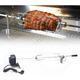 Senderpick - Universal Drehspieß Mit Edelstahl Motor bbq Rotisserie Grillspieß Fleischnadel