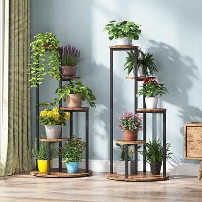 4-Tier Plant Stand Indoor, Tall Wood Plant Shelf Holders, Set of One - 19.68”L* 19.68”W* 40.94”H