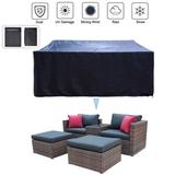 10 Pieces Patio Wicker Sectional Conversation Sofa Set with Pillows,w/ Furniture Protection Cover