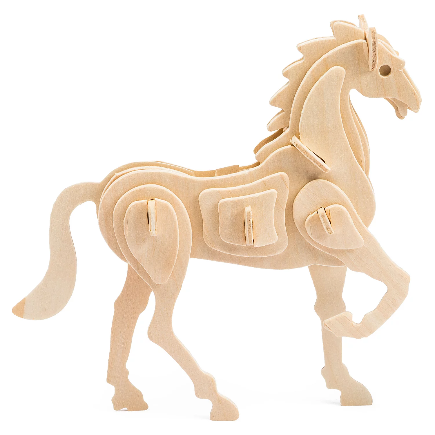 Kit de construction en bois cheval, 18 x 16 cm