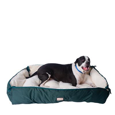 Pet Bed & Mat, Luxury soft Dog Cushion, Laurel Green/Ivory, X-Large by Armarkat in Green