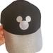 Disney Accessories | Disney Ball Cap Black Hat With Silver Glitter Brim And Classic Mickey Silhouette | Color: Black | Size: Os