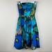 Anthropologie Dresses | Anthropologie Vanessa Virginia Strapless Dress Blue Green Floral Us Size 2 | Color: Blue/Green | Size: 2