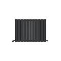 iBathUK | 600 x 838 mm Horizontal Radiator Matt Anthracite Double Flat Panel Heater