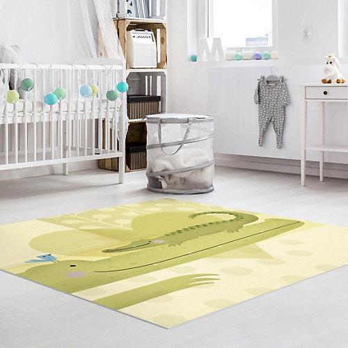 Vinyl-Teppich Mama und ich - Krokodile grün
