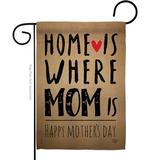 Ornament Collection Home Is Where Mom 2-Sided House Flag in Black/Brown/Red | 18.5 H x 13 W in | Wayfair OC-MD-G-192066-IP-BO-D-US18-OC