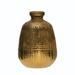 Dakota Fields Textured Terra-Cotta Vase w/ Lines, Gold Finish Terracotta in Yellow | 7.875 H x 5.75 W x 5.75 D in | Wayfair