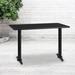 Inbox Zero Jarreth 30" x 42" Rectangular Laminate Table Top w/ 5" x 22" Table Height Bases Metal in Black | 31.12 H x 48 W x 30 D in | Wayfair