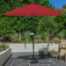 Freeport Park® Giusti 9' Patio Umbrella Easy Crank Sun Shade w/ Weighted Base Metal in Red | 108 H x 108 W x 108 D in | Wayfair