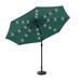 Freeport Park® Glaude 10' Lighted Market Patop Umbrella w/ Tilt Sun Shade w/ Solar LED Lights Metal in Brown | 96 H x 120 W x 120 D in | Wayfair